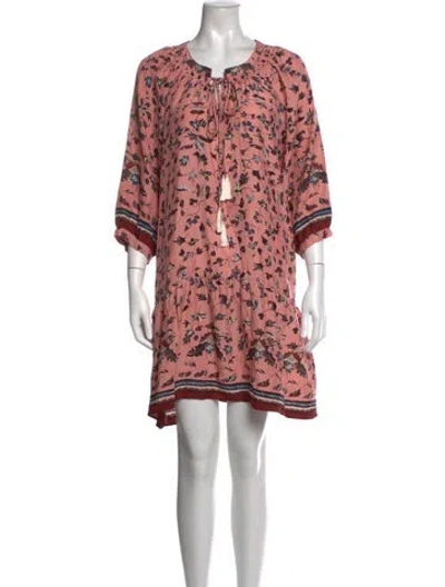 Pre-owned Natalie Martin Silk Mini Dress In Pink
