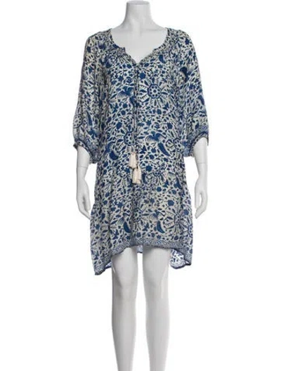Pre-owned Natalie Martin Silk Mini Dress In Purple