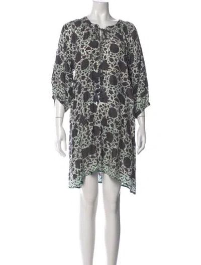 Pre-owned Natalie Martin Silk Mini Dress In Purple