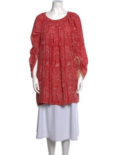 Pre-owned Natalie Martin Silk Mini Dress In Red