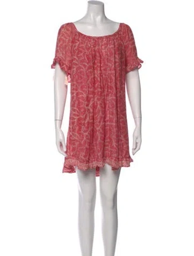 Pre-owned Natalie Martin Silk Mini Dress In Red
