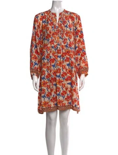 Pre-owned Natalie Martin Silk Mini Dress In Red