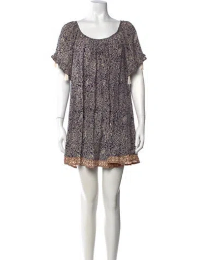 Pre-owned Natalie Martin Silk Printed Top In Blue