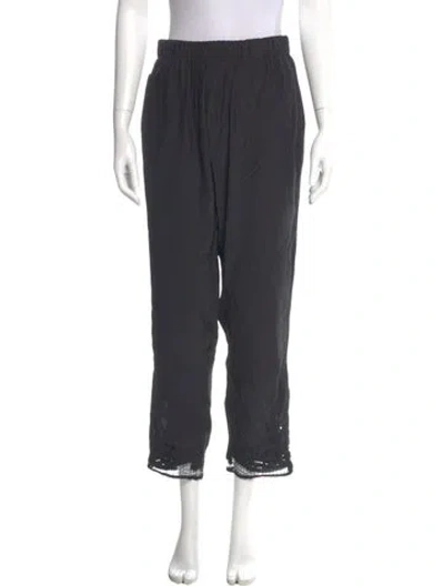 Pre-owned Natalie Martin Silk Straight Leg Pants In Gray