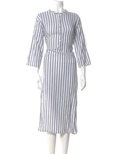 Pre-owned Natalie Martin Striped Long Dress In Multi