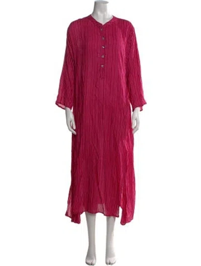 Pre-owned Natalie Martin Striped Long Dress W/ Tags In Pink
