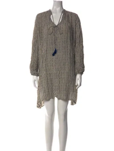 Pre-owned Natalie Martin Striped Mini Dress In Blue