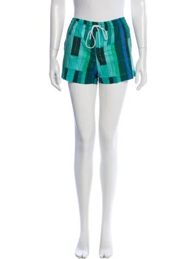 Pre-owned Natalie Martin Striped Mini Shorts W/ Tags In Green
