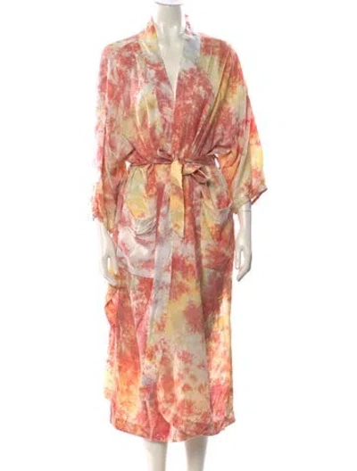 Pre-owned Natalie Martin Tie-dye Print Long Dress In Multi