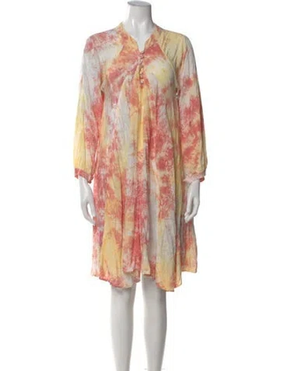 Pre-owned Natalie Martin Tie-dye Print Mini Dress In Multi