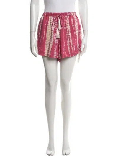 Pre-owned Natalie Martin Tie-dye Print Mini Shorts In Pink