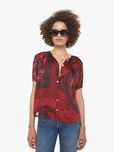 Natalie Martin Violet Top Ament Snake Oxblood In Red