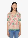NATALIE MARTIN VIOLET TOP CHAMOMILE ROSE IN BABY PINK - SIZE X-LARGE