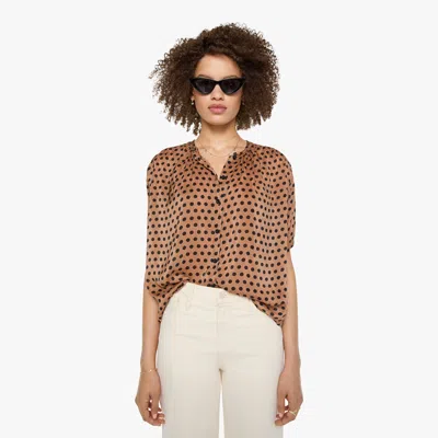 Natalie Martin Violet Top Grande Polka Dot & Tan In Black