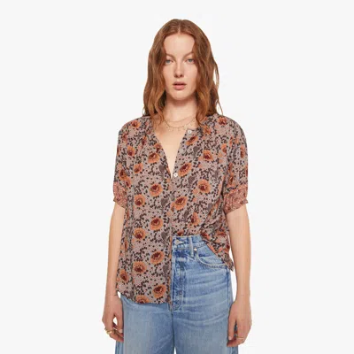 Natalie Martin Violet Top Vintage Flowers Slate In Brown