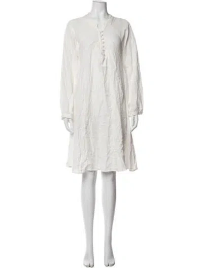 Pre-owned Natalie Martin V-neck Long Dress In Multicolor