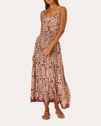 Natalie Martin Women's Bella Floral Smocked Maxi Skirt In Neutral