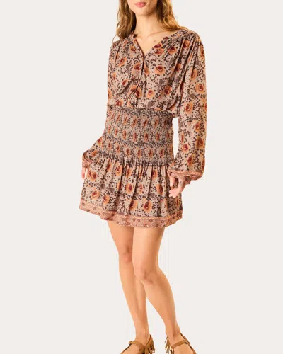 Natalie Martin Women's Chelsea Floral Smocked Mini Skirt Rayon In Multi