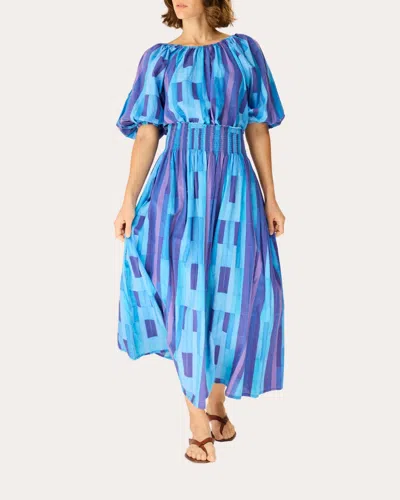 Natalie Martin Women's Ella Cotton Gathered Puff-sleeve Top