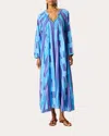 Natalie Martin Women's Fiore Cotton Pleated Maxi Dress