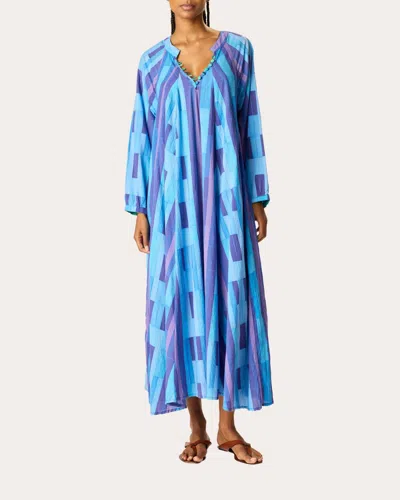 Natalie Martin Women's Fiore Cotton Pleated Maxi Dress
