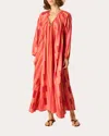 Natalie Martin Women's Fiore Cotton Pleated Maxi Dress