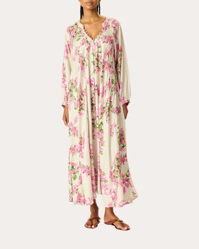 Natalie Martin Women's Fiore Floral Silk Pleated Maxi Dress
