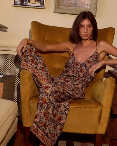 Natalie Martin Women's Heath Floral V-neck Camisole Top Rayon In Multi