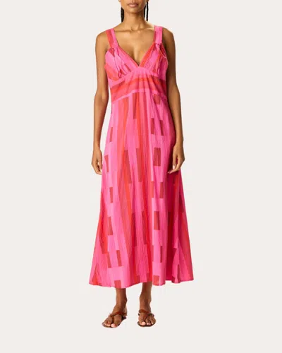 Natalie Martin Women's Jackie Cotton V-neck Maxi Dress