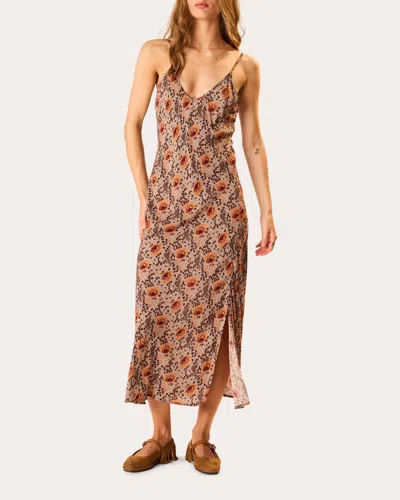 Natalie Martin Women's Leandra Floral Midi Slip Dress Rayon In Multi
