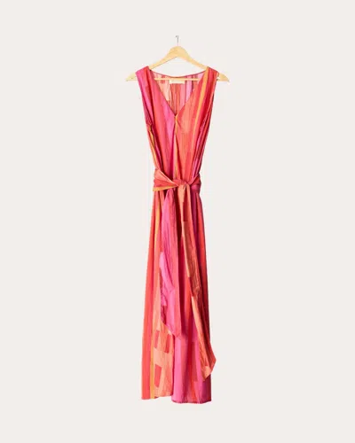 Natalie Martin Women's Tova Cotton Belted Sleeveless Maxi Dress