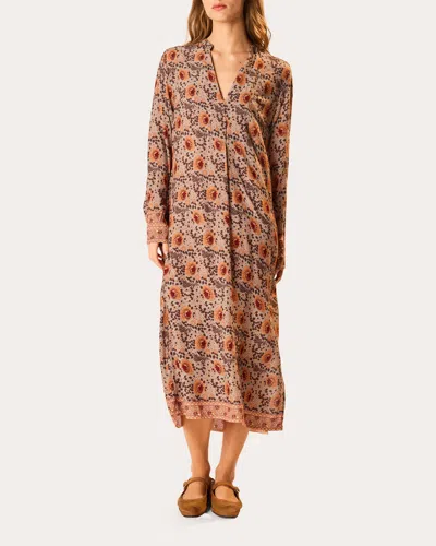 Natalie Martin Women's Valerie Floral V-neck Midi Dress Rayon In Multi