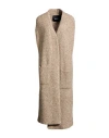 Natan Woman Cardigan Taupe Size 3 Cotton, Polyacrylic, Alpaca Wool, Polyamide, Merino Wool In Gray