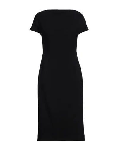 Natan Woman Midi Dress Black Size 4 Polyester, Viscose, Elastane