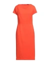 Natan Woman Midi Dress Orange Size 10 Polyester, Viscose, Elastane