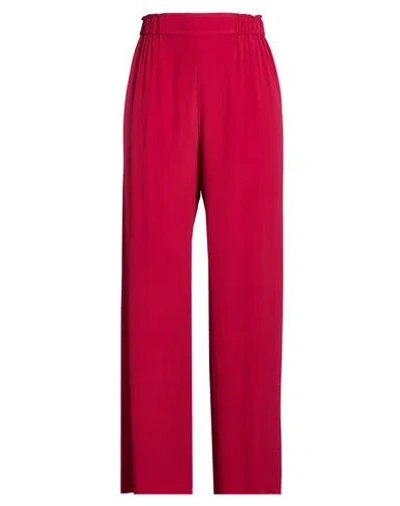 Natan Woman Pants Garnet Size 12 Acetate, Silk In Red