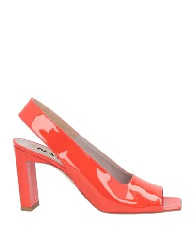 Natan Woman Sandals Tomato Red Size 10 Leather