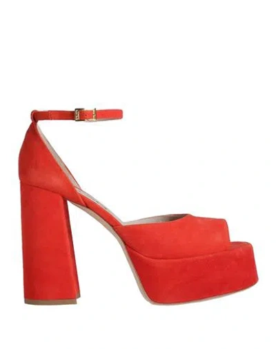 Natan Woman Sandals Tomato Red Size 7.5 Leather