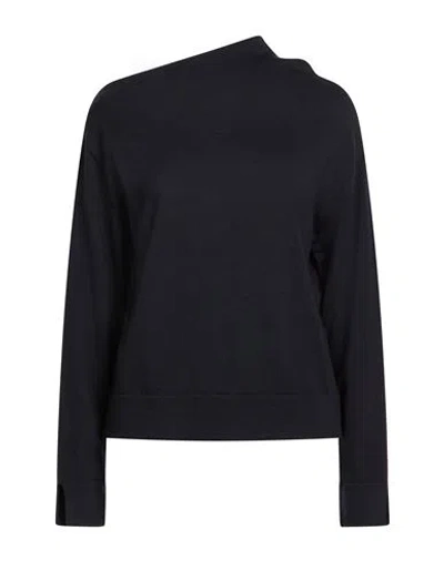 Natan Woman Sweater Midnight Blue Size 3 Virgin Wool In Black