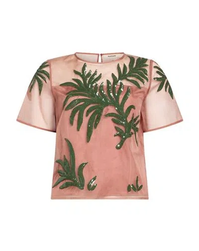 Natan Woman Top Antique Rose Size 10 Nylon In Pink