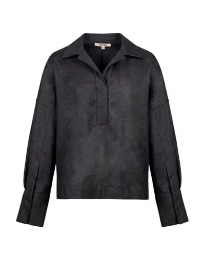 Natan Woman Top Charcoal Size 8 Virgin Wool In Gray