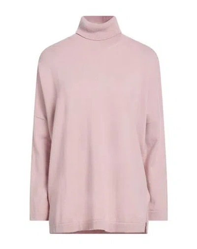 Natan Woman Turtleneck Antique Rose Size 2 Wool, Cashmere In Pink