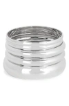 Natasha 5-pack Bangle Bracelets In Silver