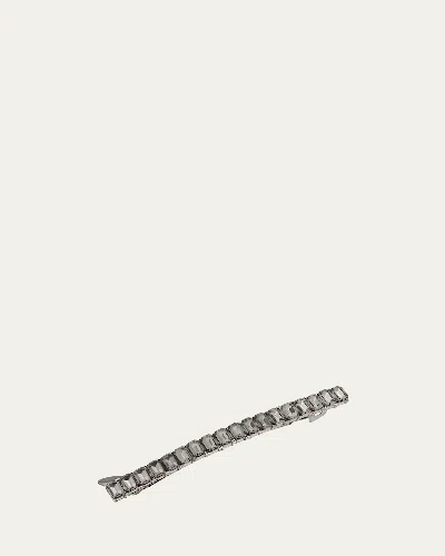 Natasha Accessories Limited Embellished Tin Barette In Black