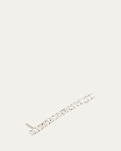 Natasha Accessories Limited Embellished Tin Barette In Crystal