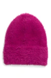 Natasha Basic Knit Beanie In Magenta