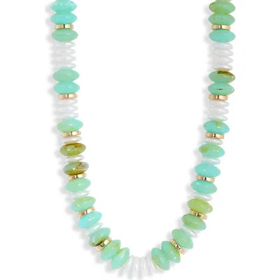 Natasha Beaded Necklace In Green