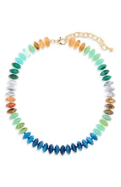 Natasha Beaded Necklace In Blue