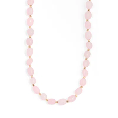 Natasha Beaded Necklace In Pink