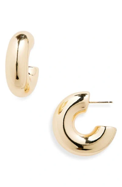 Natasha C Tube Hoop Earrings In Gold